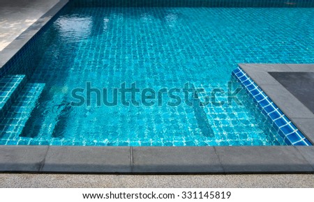 close up of swimming pool in the house