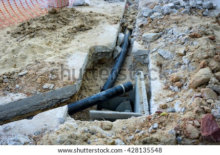 Plumbing Repair, plumbing work which must penetrate concrete walls, Urban plumbing