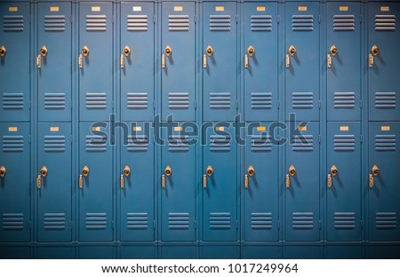 Row of High School Lockers