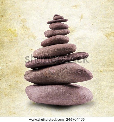 Zen like balanced stone tower.
