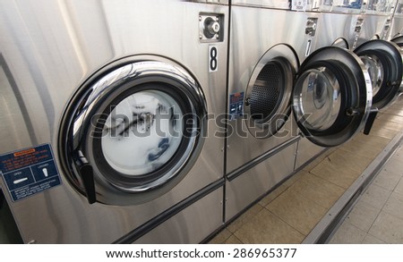 Laundry machine in the store