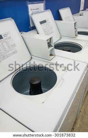 line of commercial laundry machine