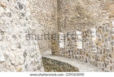 Medieval castle walls background