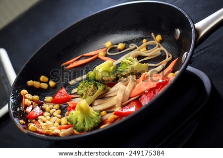 Vegetables on the pan