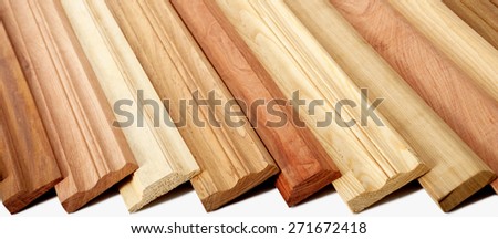Combination of Wooden Skirting boards over white