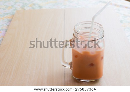 Ice milk tea,Thai milk tea.