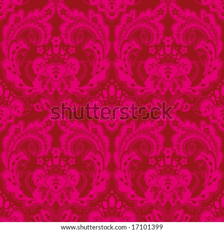 wallpaper and swatch in purple and red