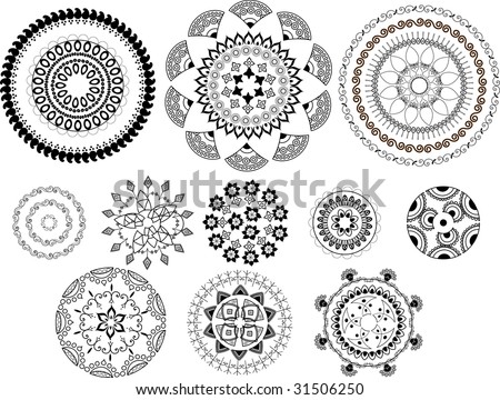 stock vector Henna Abstract mandala design