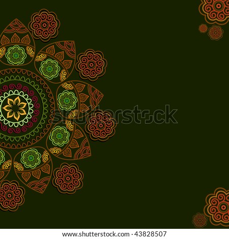 stock vector :  Henna Abstract mandala background
