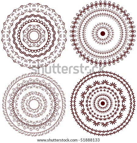 stock vector Mandala design Henna art inspired easily editable