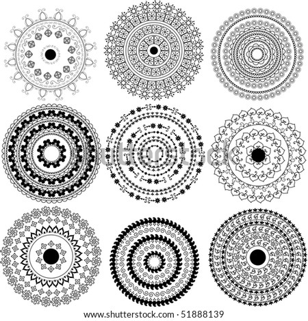 stock vector : Mandala design - Henna art inspired, easily editable