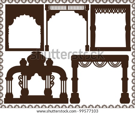 vector 187 indian frames and altar vector 187 indian frames and altar