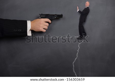 concept your fired businessman being pushed over the edge