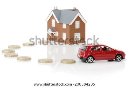concept for cost of living isolated on a white background