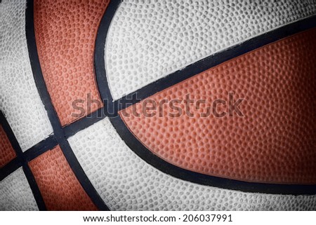 extreme close up of a basketball with photographic effect
