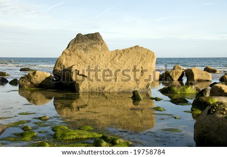 large rock in a large rock pool