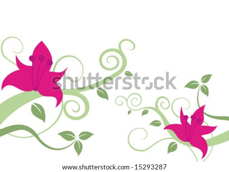 flowers background images. Vector flowers background