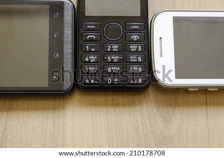 Mobile Telephones - smartphone and old mobile telephone