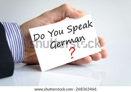 Do You Speak German Concept Isolated Over White Background
