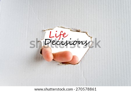 Life Decisions Concept Isolated Over White Background
