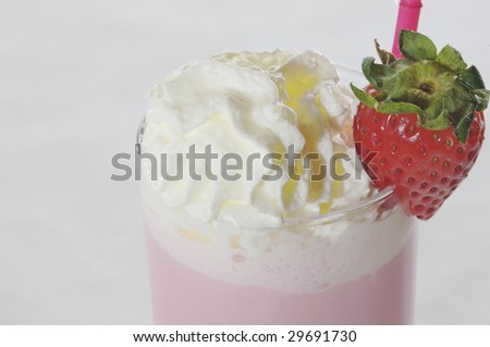 red strawberry milk shake could also be used as proteine nutrition shake