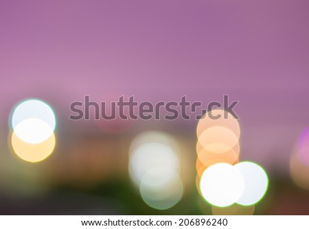 defocused with purple light background