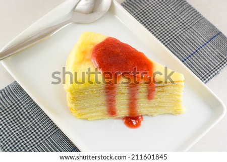 crepe cakes, mille crepe Strawberry