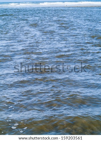 Gentle, Blue Ocean Waves at the Shore