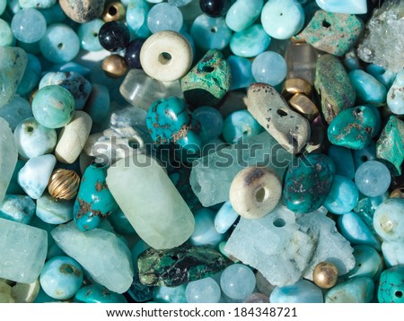 Background of Shiny Rocks and Crystals