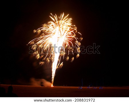 Fireworks on the Beach with LED Light Trails from Kites