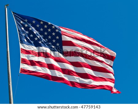 american flag waving. stock photo : American Flag