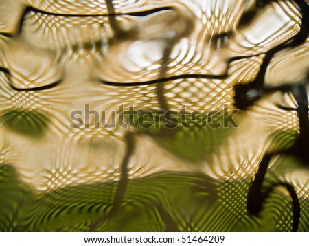 Abstract of a Natural-tone Glass Block Window