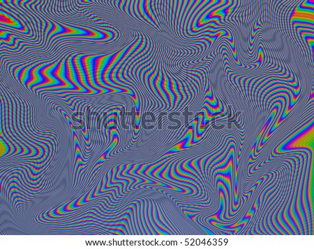 LCD TV Screen With Blue Red and Green Liquid Pattern