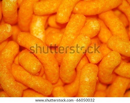 Fried Cheese Puffs Background Closeup Texture