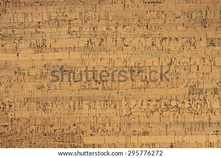 Light brown cork-wood panel - background