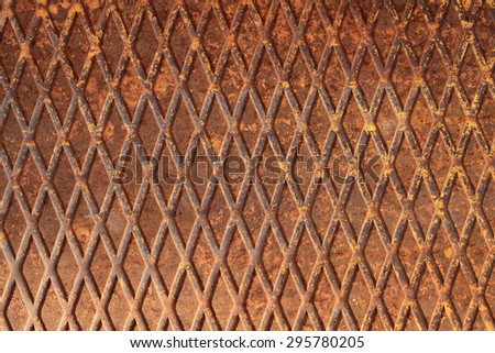 Rusty metal sheet - textured metal background with non slip repetitive pattern