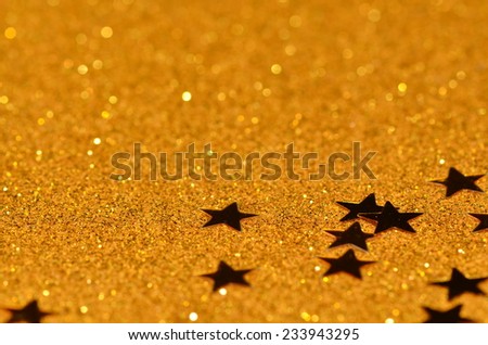 Golden stars and golden backgrounds / Golden stars / bright, fame, creations