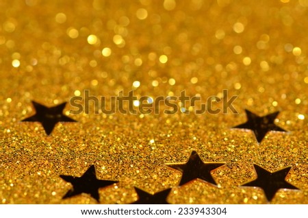 Golden stars and golden backgrounds / Golden stars / bright, fame, creations