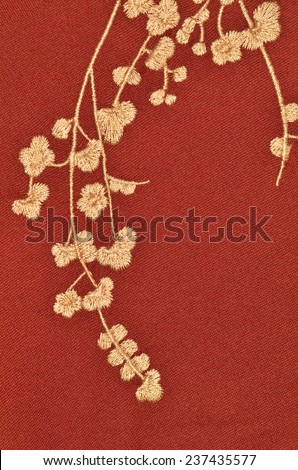 Embroidered flower and floral design in silk and fine weaved cloth / Cheongsam/Qipao / Traditional chinese dress or mandarin gown