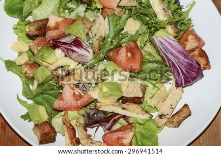 Homemade salad a favorite among today\'s healthy conscious people / Chicken salad / Affordable and good to eat, promotes healthy lifestyle among today\'s generation
