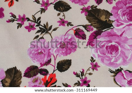 Sweet and lovely flower design in textile / Abstract background / Simple and decent attire for all occasion
