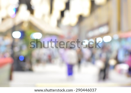 customer in store blur background with bokeh