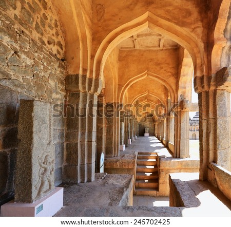 Elephant stables, Hampi, Karnataka, India (UNESCO World Heritage Site, listed as the Group of Monuments at Hampi) India