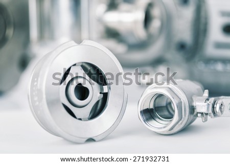 Check and ball valve with selective focus on thread fittings