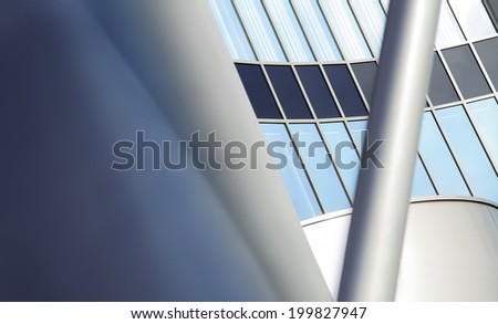 abstract architecture with modern lines, building with windows