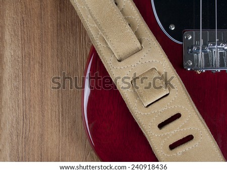 Electric guitar and strap