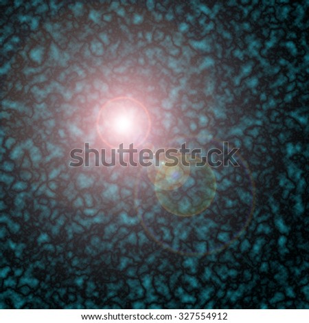 Dark blue stained glass style texture background with big halo