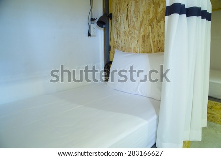 single bed in hotel