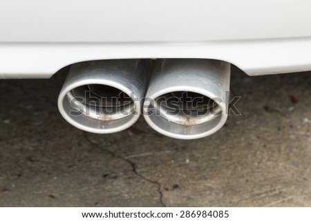 a part of modern cars , exhaust pipe of car