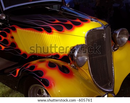 Hot Rod with flames